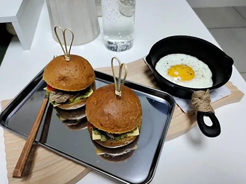 Korean Ins Stainless Steel Dining Plate Nordic Rectangular Dessert Industrial Style Cafe Tray Storage Snack Cake