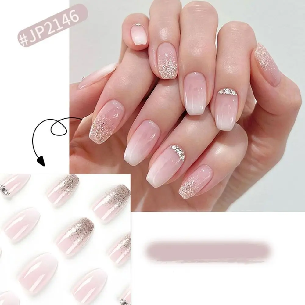 24pcs Long Ballerina French White Edge Press-On Nails