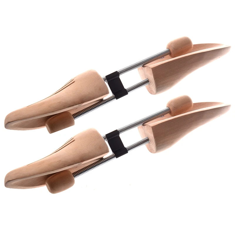 2 Pair Unisex Wooded Shoe Tree Shoe Stretcher Shaper Care
