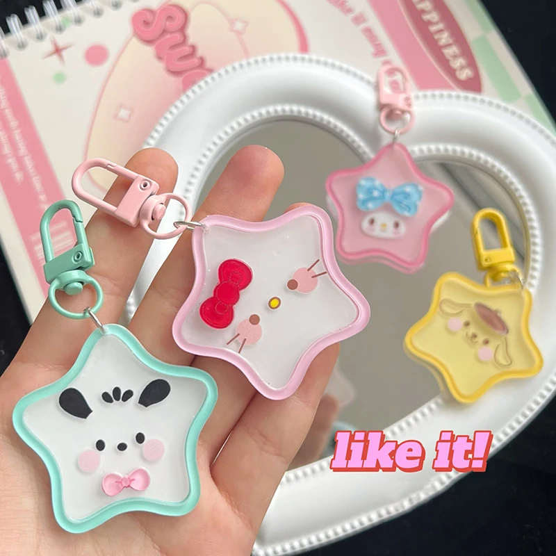 

Милый мультяшный Sanrio звезда акриловый брелок Ins милая девушка школьный рюкзак подвеска брелок подарок другу