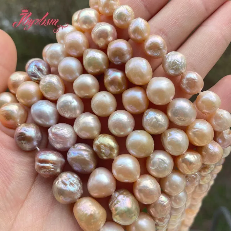 Natural Freshwater Pearl Keshi Edsion Nearround Multicolor Stone Beads For DIY Necklace Bracelet Jewelry Making 15