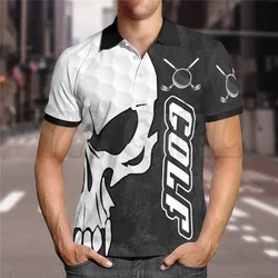 2024 Summer shirts women for men Skull Golf Polo Shirt 3D printed Short sleeve t shirts Tops camisas