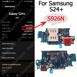 Enhanced Charging Port Board with USB Connector Flex Cable for Samsung Galaxy S24 Series (S24 Plus S926N)