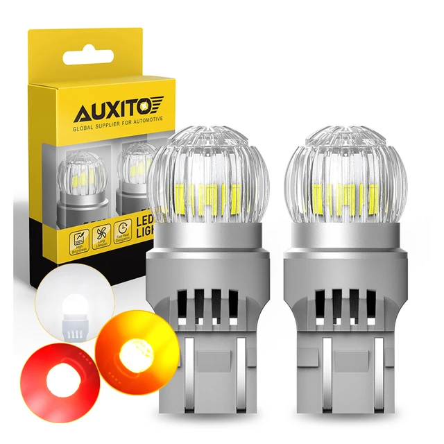 AUXIOT 2Pcs W21W WY21W LED Canbus T20 7443 W21/5W 7440 LED Bulbs White Red  Car