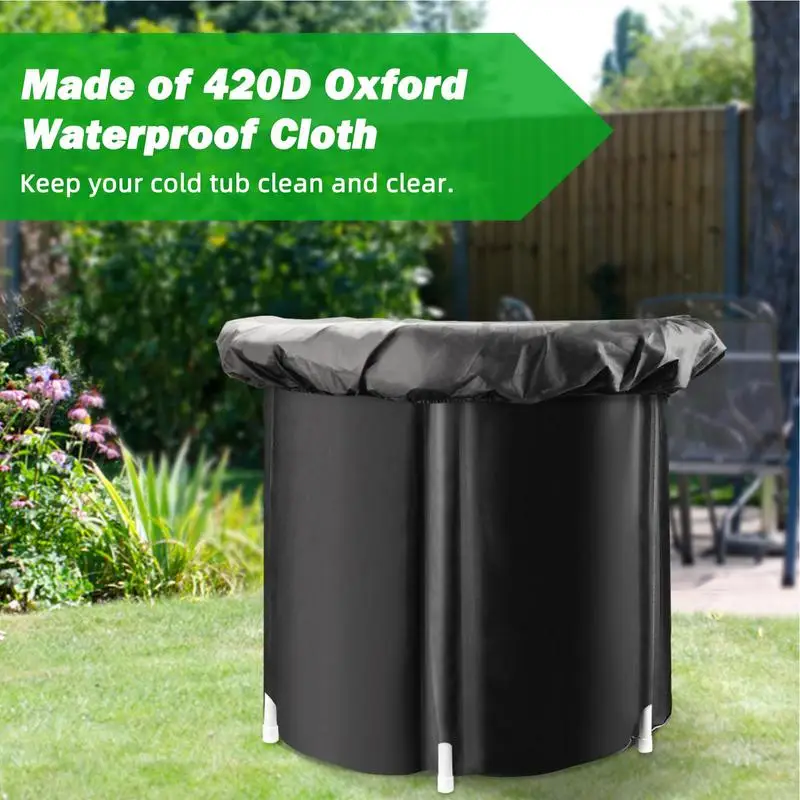 Крышка для термованны, портативная ванна для ледяной воды для спортсменов, гидромассажная Ванна для лечения холодной воды, Складная Ванна с белым/черным покрытием Крышка для термованны, портативная ванна для ледяной воды для спортсменов, гидромассажная Ванна для лечения холодной воды, Складная Ванна с белым/черным покрытием