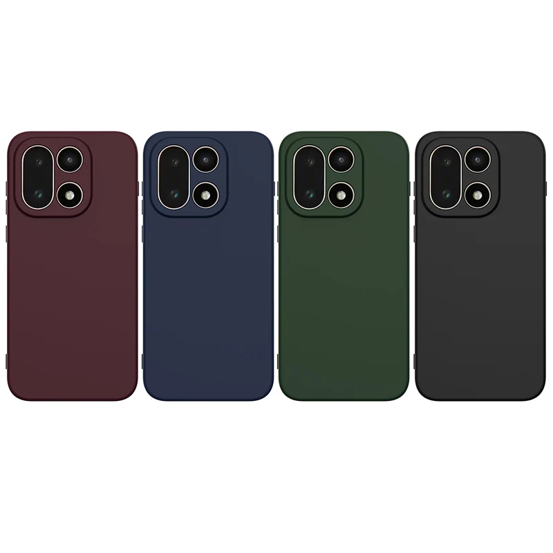 ELVEV Magnetic Soft Premium Silicone Phone Case with Flocking Interior and Lanyard Strap