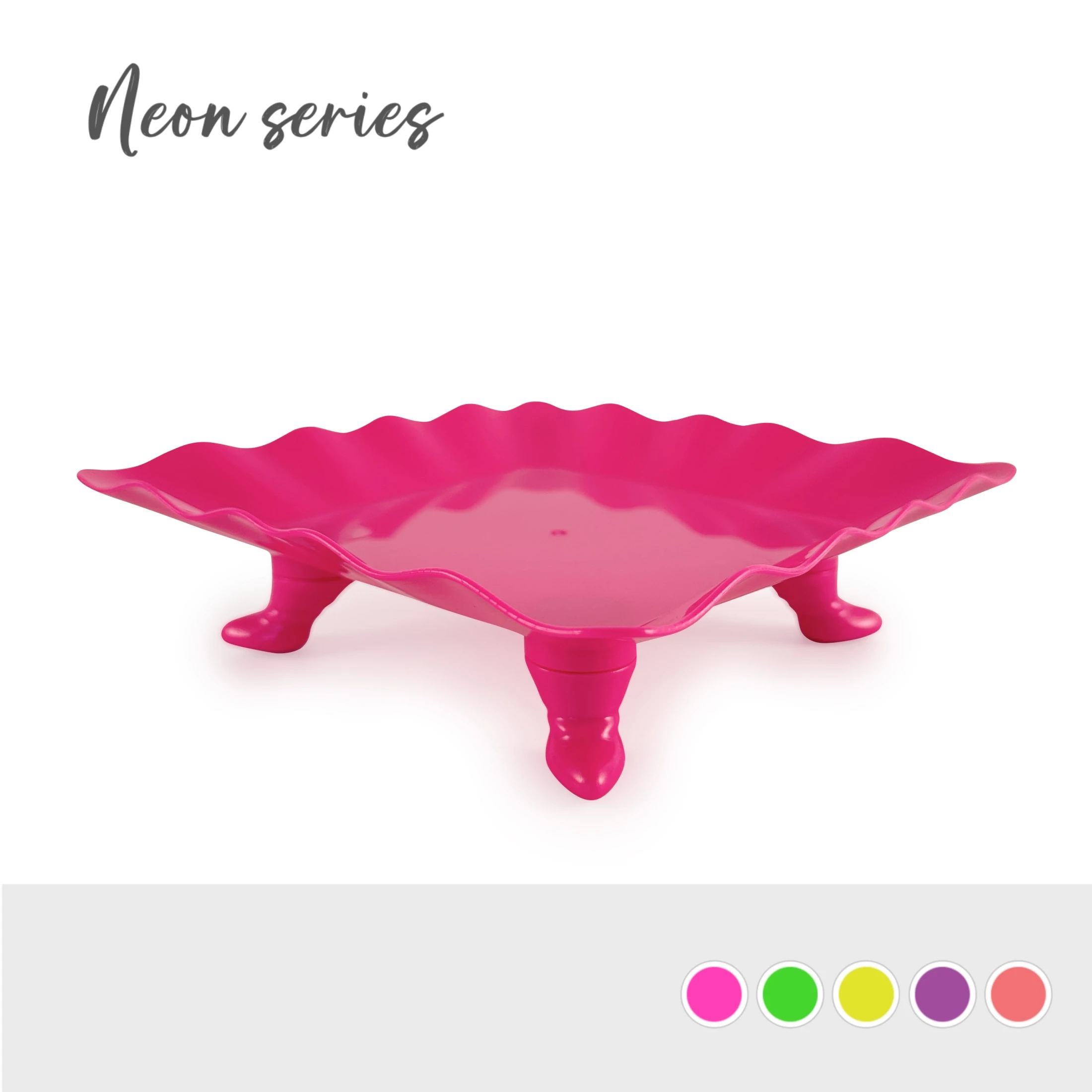 Plastic cake stand dessert display tray fruit plate cupcake holder 1pc