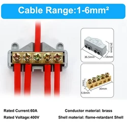 High - Power Electrical Wire Connector: Compact Splice Terminal Block with Brass Conductor - 1pc (PURPLE)