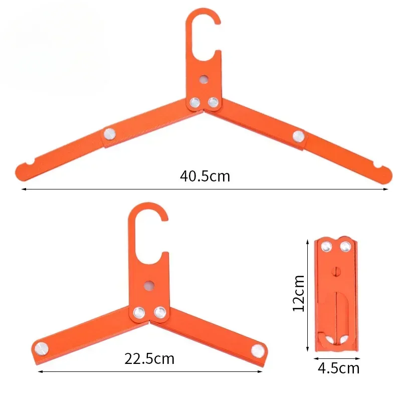 3-fold Clothes Hanger for Camping and Self-driving Travel Outdoor Ultra-light Aluminum Alloy Folding Multi-functional Portable 6