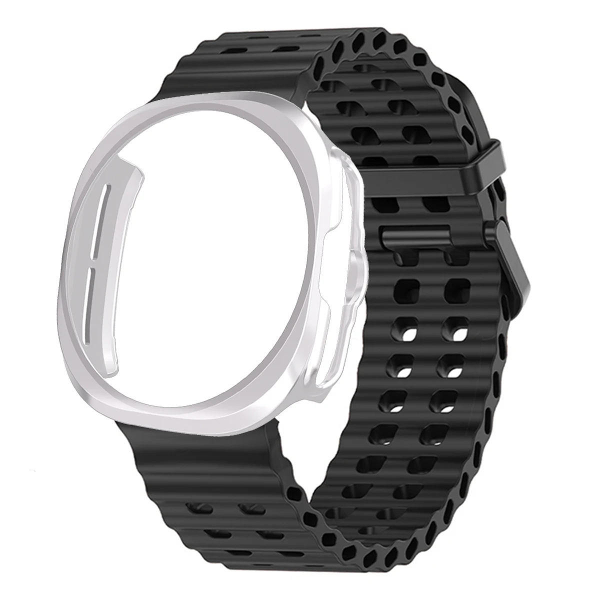 Sport Silicone Band with Protective PC Case for Smartwatch - Ultra 47mm