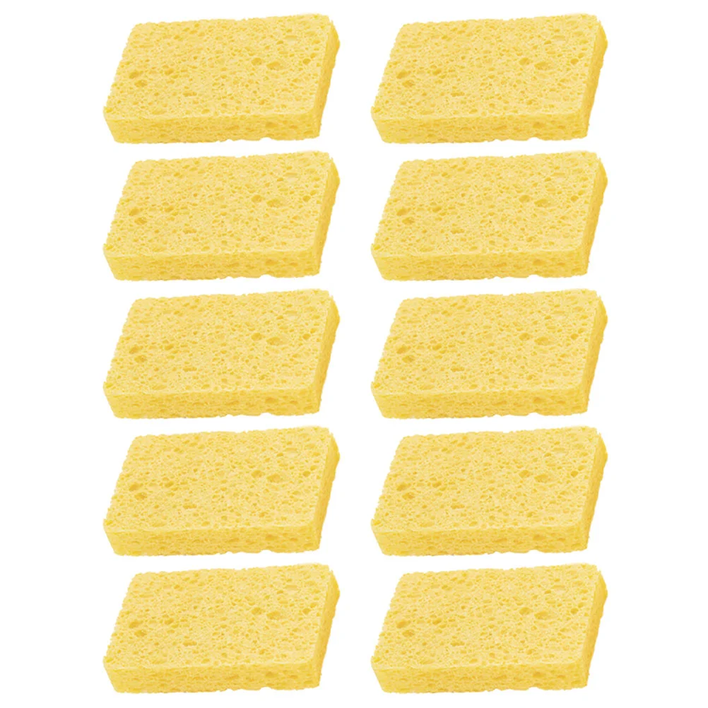 

10 Pcs Sponges Wood Pulp for Cleaning Multi-function Cotton Reusable Kitchen Wok