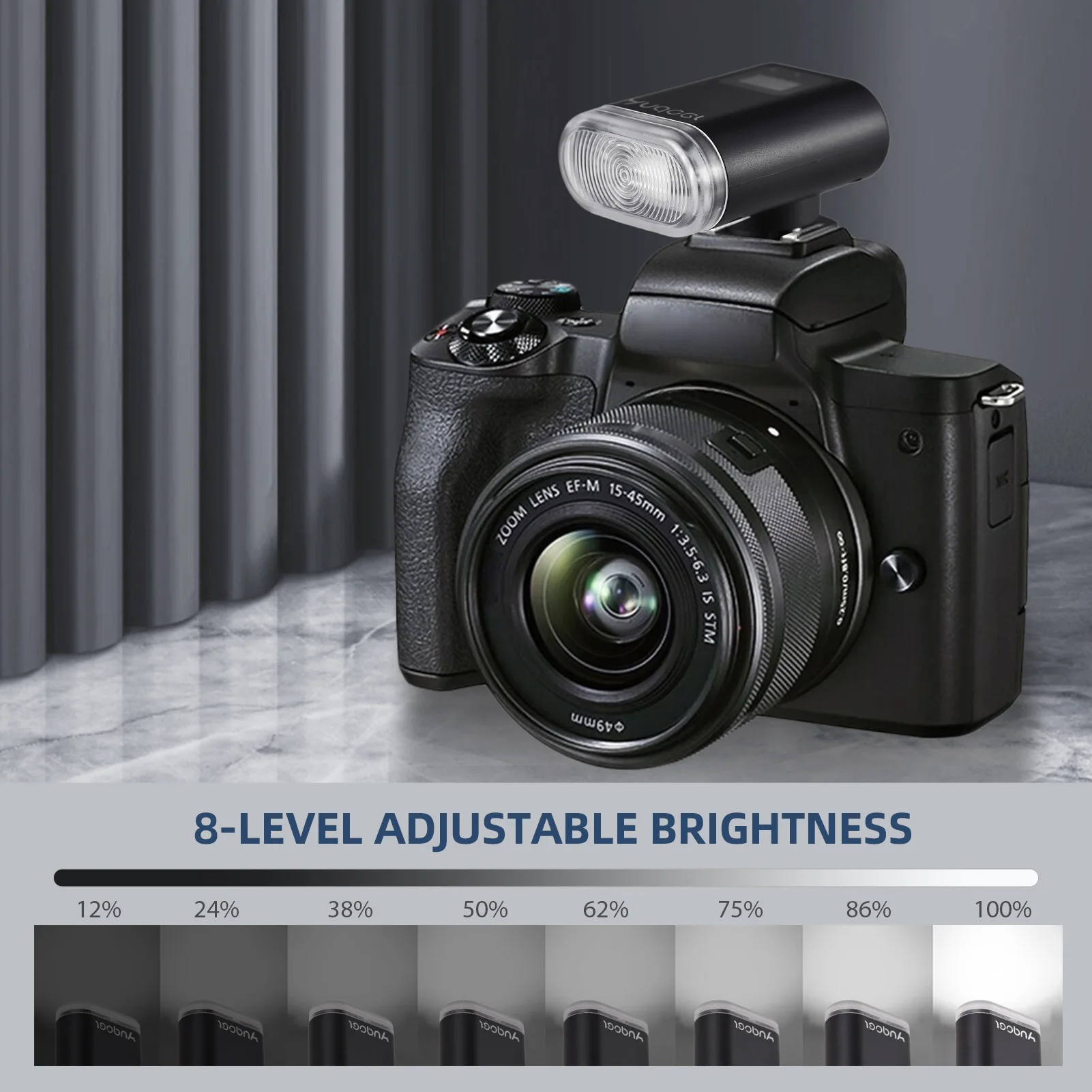 On Camera Flash Camera Flash Andoer S10 Mini GN10 5600K Speedlite1-5s Recycle Battery Fujifilm Olympus Canon Nikon