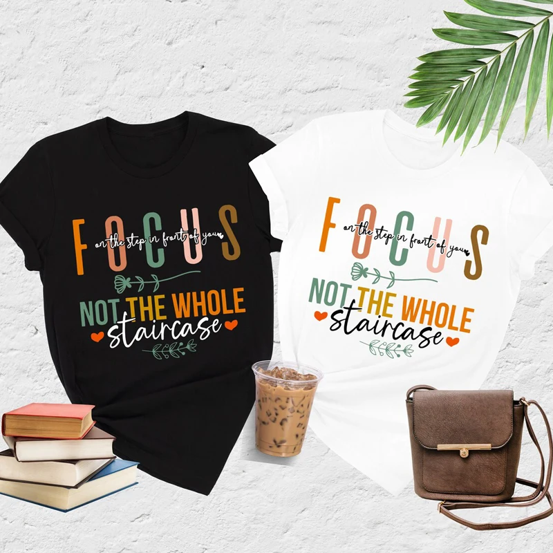 Focus Not The Whole Scale T-Shirt Religiosa Donna Cotone Inspirational Graphic Tee Fashion Mothers Day Gift Tshirt Donna