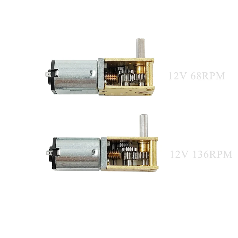 N20 Motoriduttore 12V 90 Gradi D Albero Micro Worm Precision Full Metal Gearbox Motor Grande Coppia Robot Fai Da Te Smart Car Electronic Lock