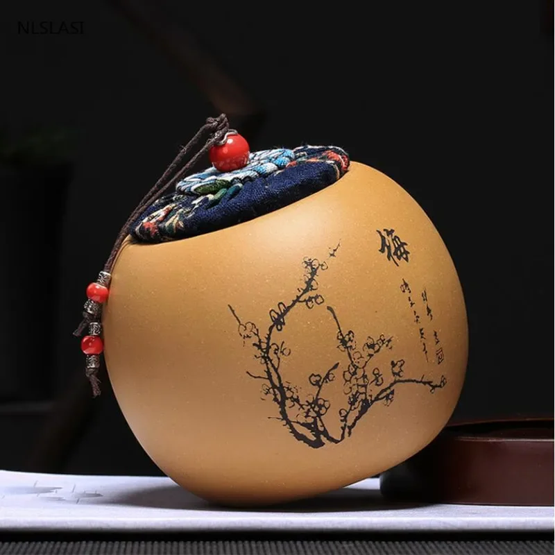 Large capacity Purple Clay Tea Caddy Portable Sealed Jar travel tea jar Storage Spice Organizer Tea Boxes Candy storage tank tea tin box tea canister