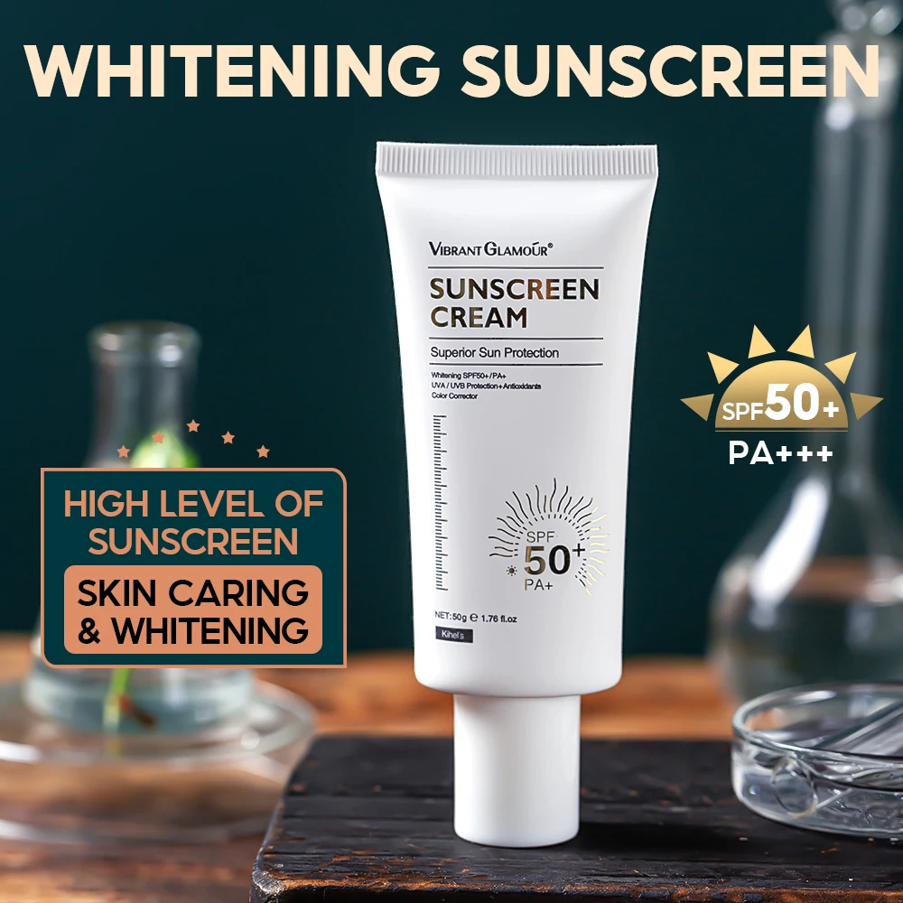 VIBRANT glamor Sunscrean ũ SPF50 + Ƽ ¡ Uv ȭƮ Ʈ ̽ó¡ ٵ ؼ Ų  Ų ɾ, 50g