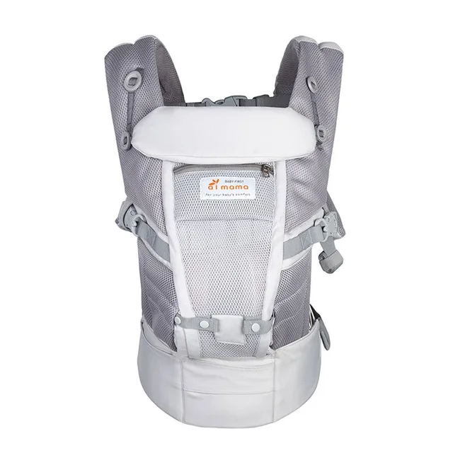 Adjustable Baby Carrier with Hip Seat Full Stage Ergonomic Support Breathable Sling for Newborn to Toddler Waist Strap 6