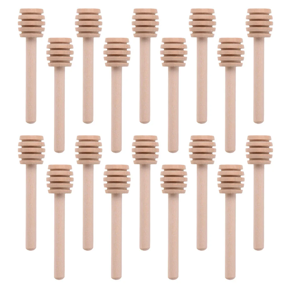 25 Pcs Wooden Honey Dipper Sticks Honey Stirrer Stick Honey Wands Jam