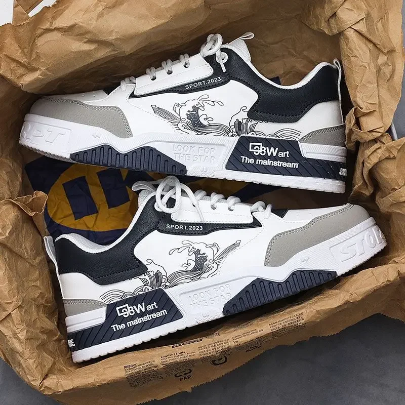 Men Vulcanized Shoes Autumn Fashion Sneakers Student Campus Running Shoes Korean Comfortable Platform Shoes Tenis Masculino 3