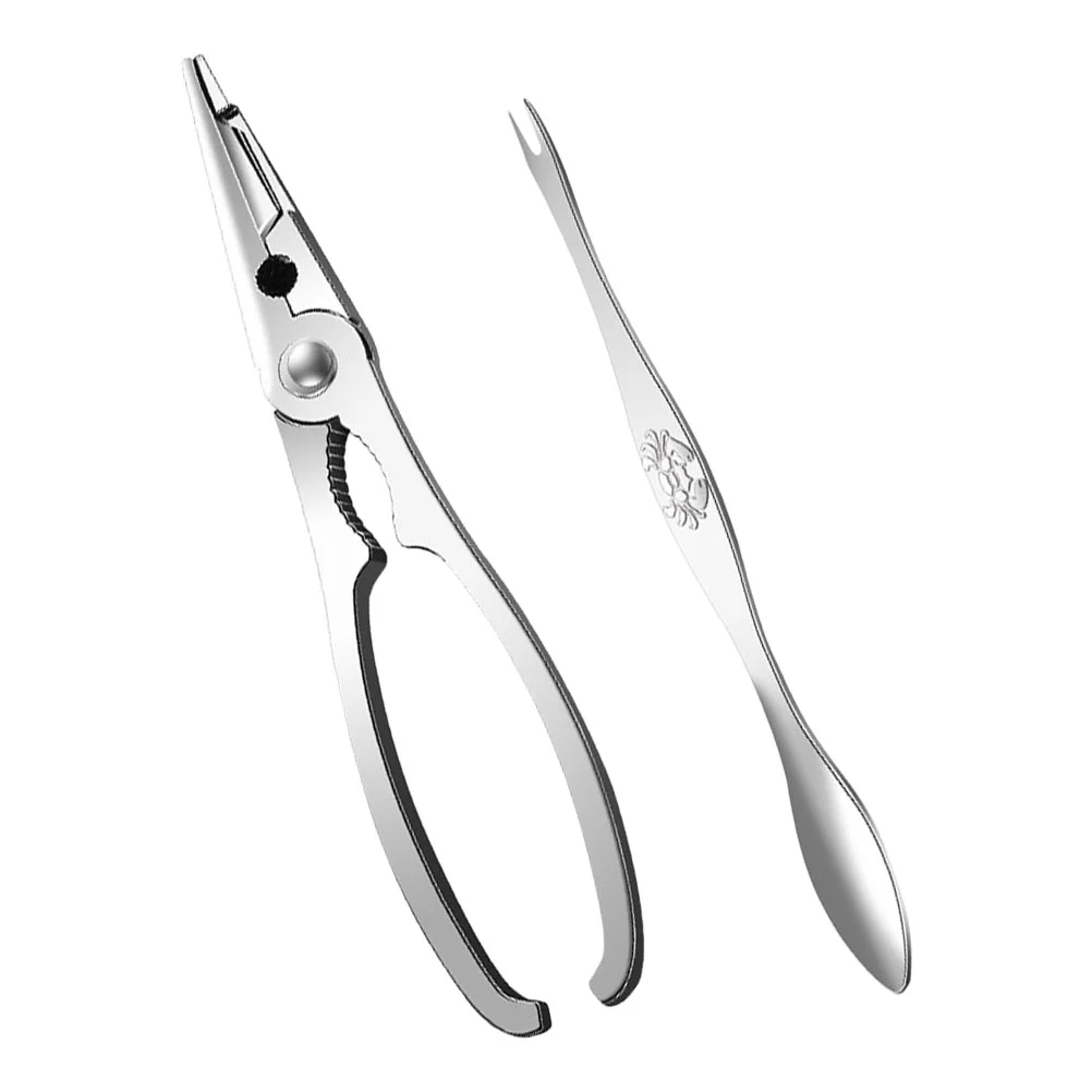

Eight Pieces of Crab Claws and Needles Oyster Crackers Leg Stainless Steel Plier
