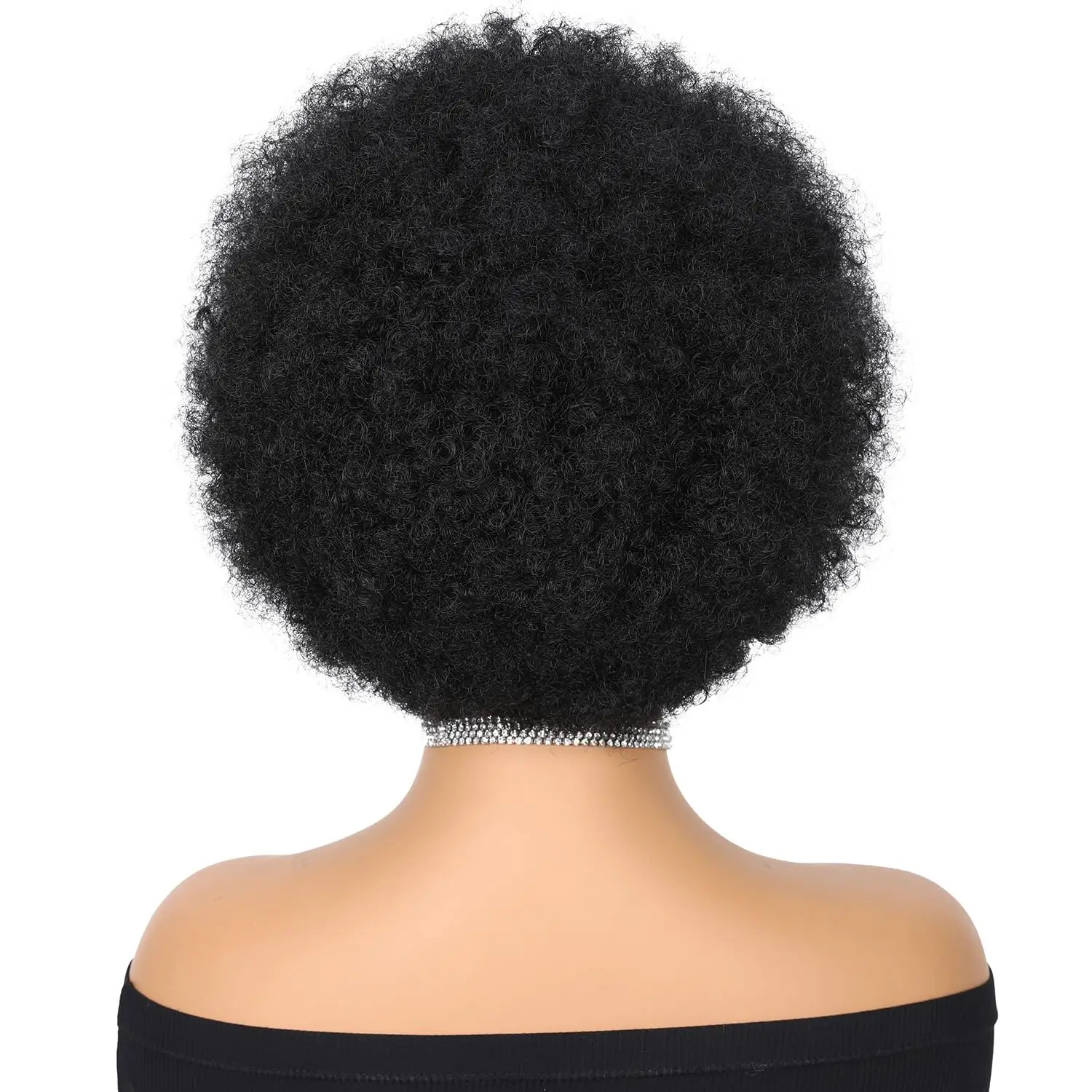 Parrucche in pizzo 13x4 con capelli umani, parrucca afro intrecciata, parrucca afro riccia e voluminosa, parrucca afro intrecciata, parrucca afro voluminosa. - immagine 3