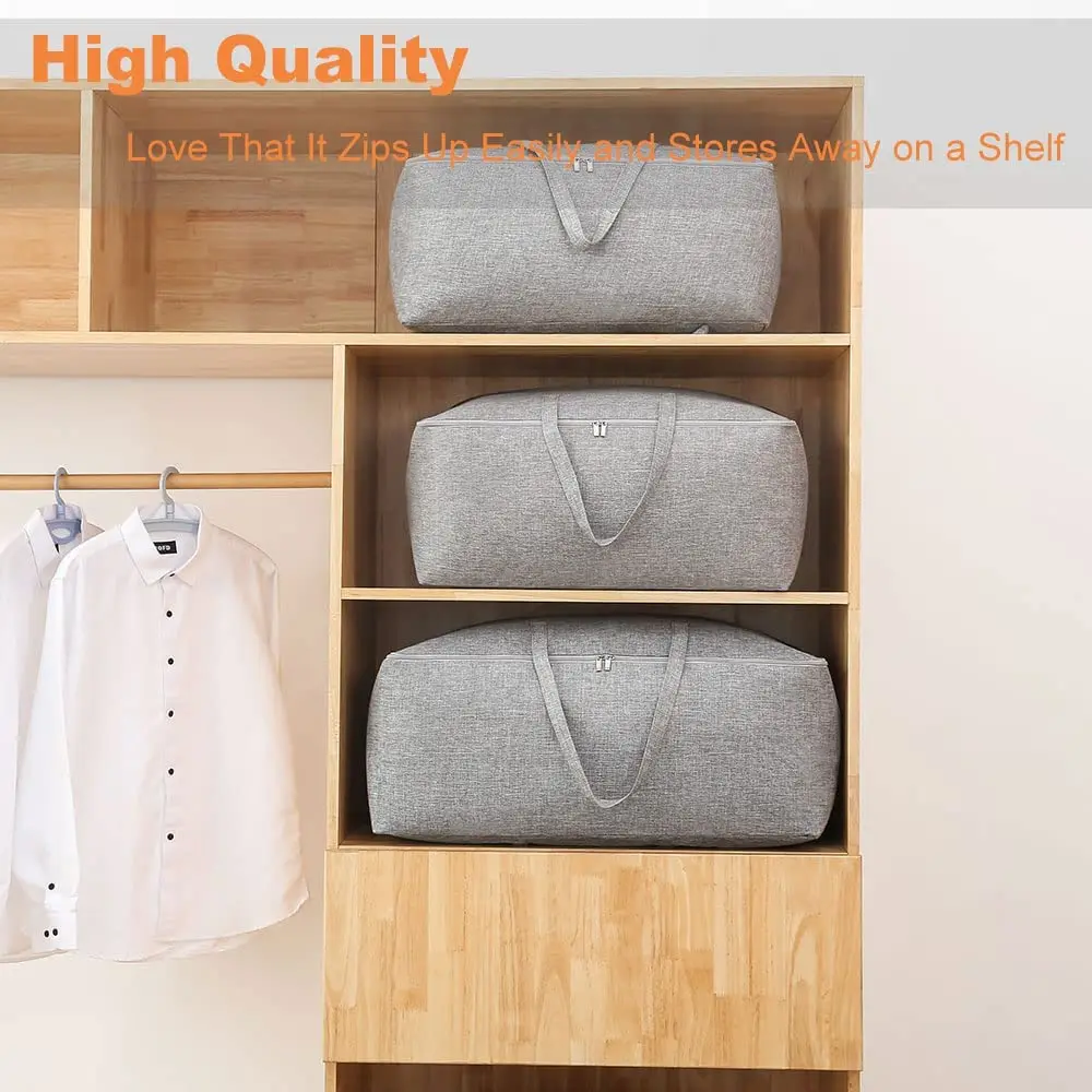1pc Extra Large Waterproof Moving Luggage Bags Laundry Shopping Bag Non-woven Fabric Cubes 70*50*30cm Home Storage Packing Tool 5