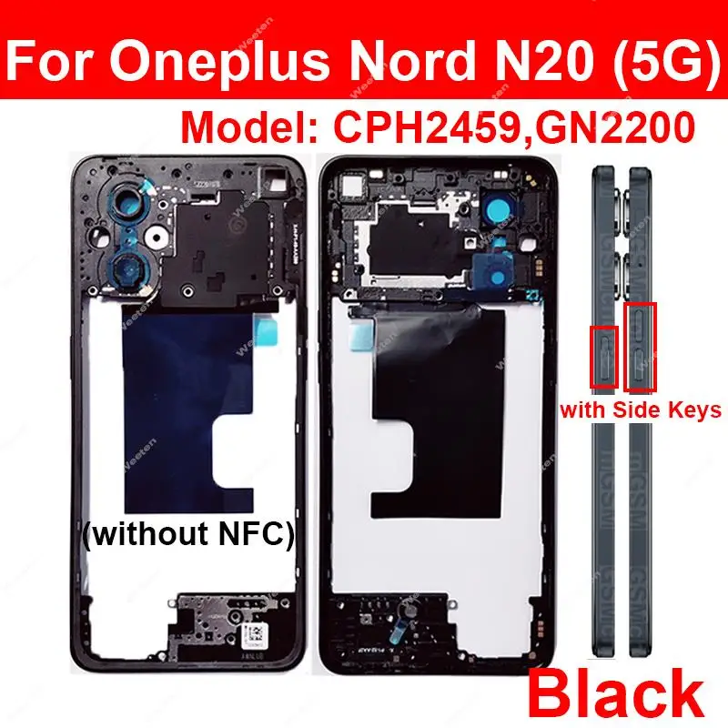 중앙 하우징 프레임 커버 거치대 베젤 플레이트 부품, OnePlus 1 + Nord CE2 CE3 Lite Nord N100 N200 N300 N20 N20Se N30