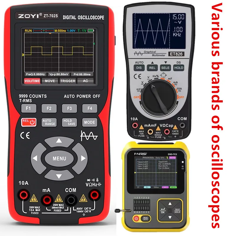 2-in-1 Intelligent Digital Oscilloscope ET826 Multimeter DC/AC Current Voltage Resistance Diode Tester DSO-TC3 DSO-TC2 ZT-702S