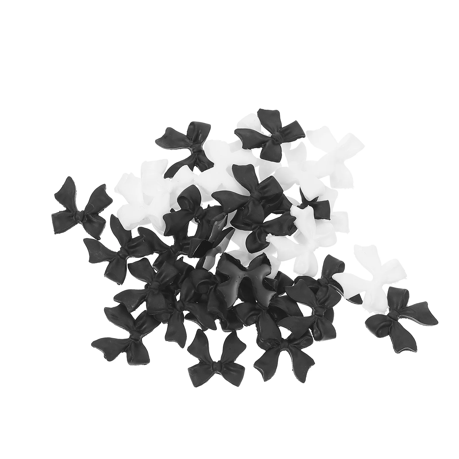 

100 Pcs Bow Nail Decoration DIY Ornament Accessory Jewelry Tie 3D Charms Resin Three-dimensional