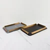 Leather Storage Disc Metal Decorative Tray Entrance Bedroom Decoration Home Living Room Organizer Desktop Storage Tray Ornaments 4