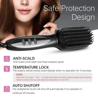 Brosse à Lisser les Cheveux, Peigne Électrique, Chaud, Anti-Brûlure, Céramique, Barbe 2