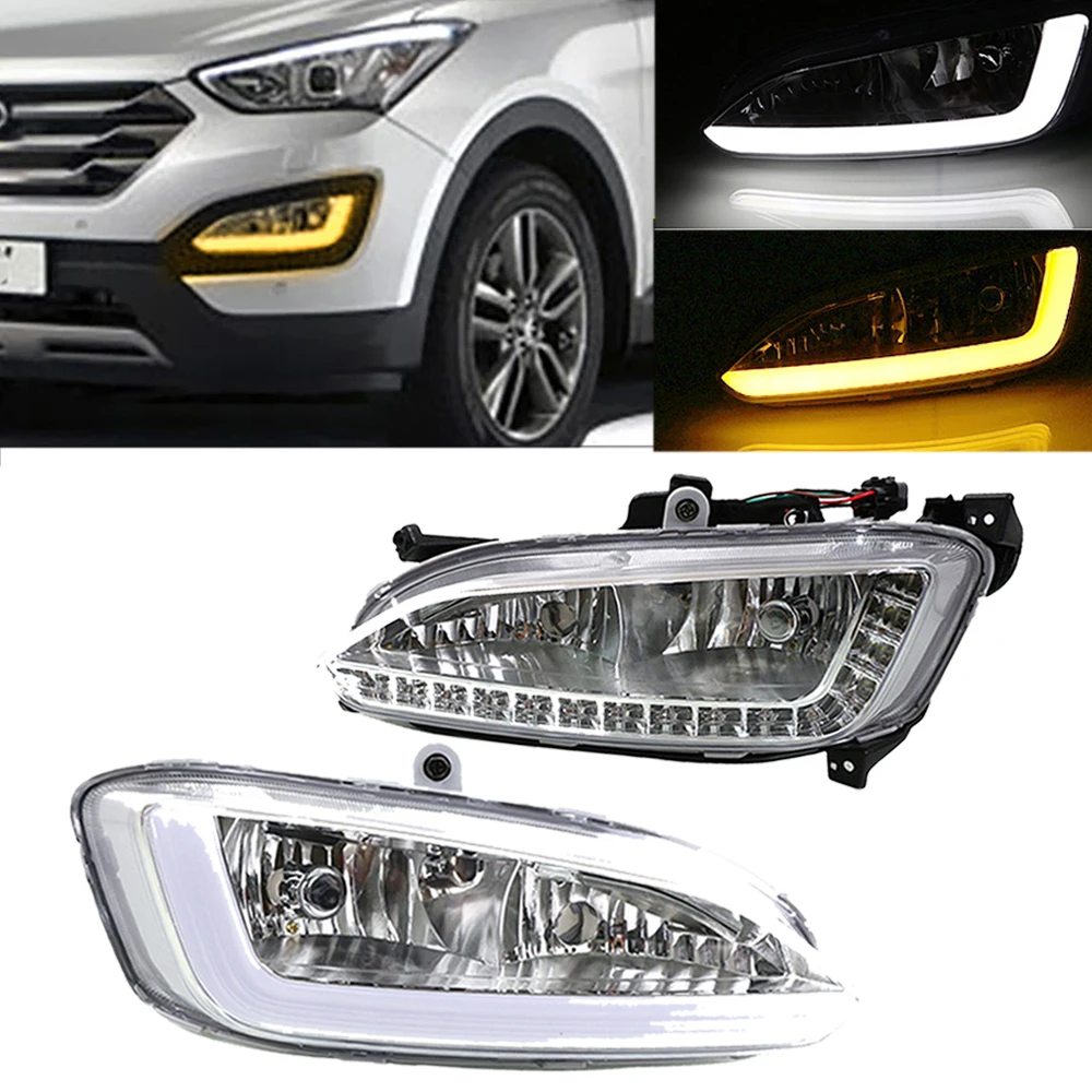LED-Daytime-Running-Light-para-Hyundai-Santa-Fe-IX45-2013-2014-2015-12V ...