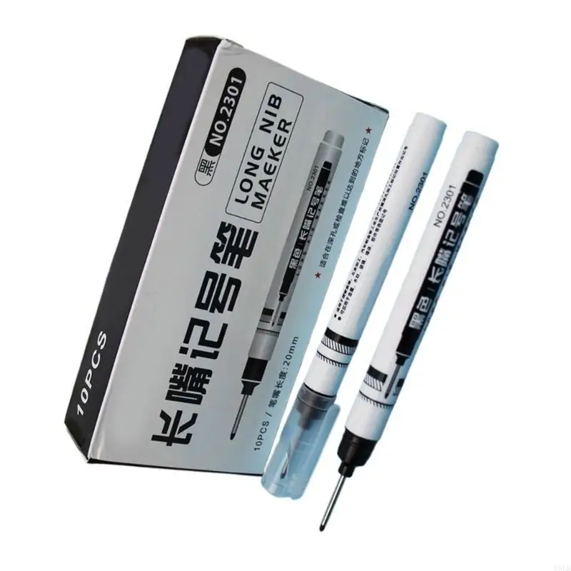 Y5LB 20mm 긴 팁 목수 마커 목공 마크 도구 긴 팁 깊은 구멍 마커