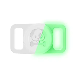 Waterproof Silicone Hidden Loop Dog Collar Holder for Anti - Lost Tracker - 2 Pack (Luminous 1Pack)