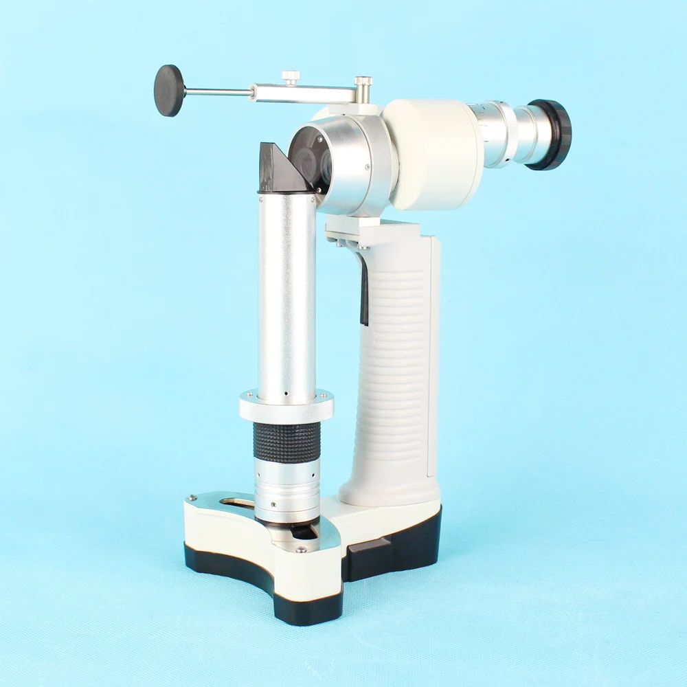 Ophthalmic Portable Slit Lamp Handheld Microscope Two Batteries Aluminum Carry Case