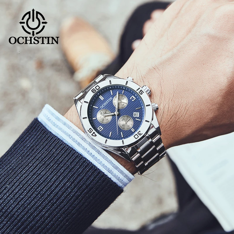 OCHSTIN Hot Model 2024 Mariner Series Sport Street Waterproof Watch Multifunction Quartz Movement Men's Quartz Watch