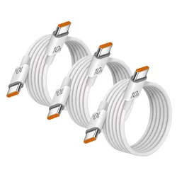 Universal 120W Fast Charger with Dual Type - C Quick Charge Capability - 3m (3Pcs)