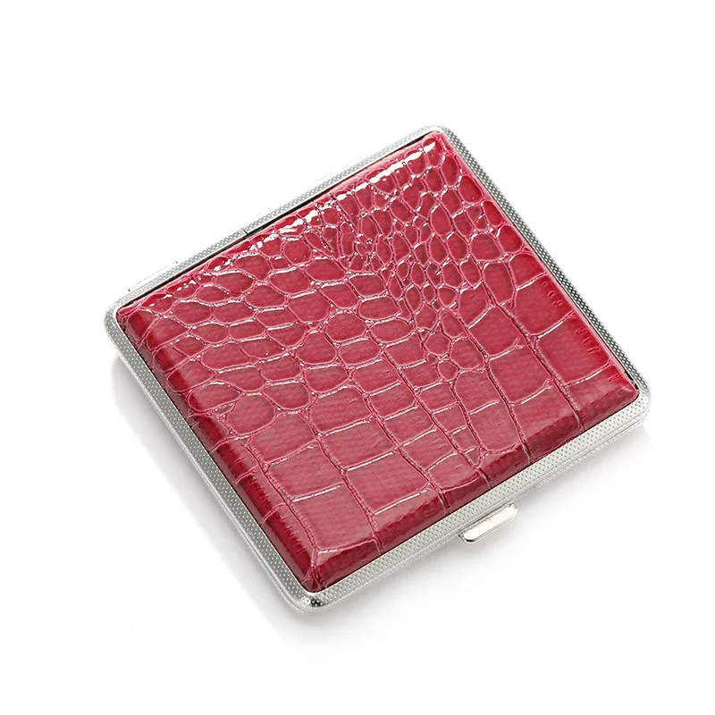 Crocodile Leather Cigarette Case Smoking Accessory