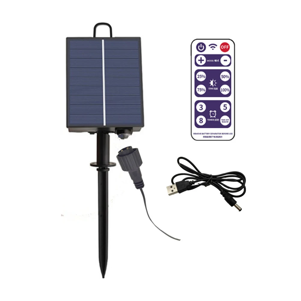 

Solar Battery Box Outdoor Garden String Lamp Panel Controller with Remote 3V 24V LED String Strip Lamp Lithium Battery Panel