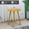 Side Table Outdoor Indoor Round Metal Steel Small Side Table, Waterproof End Table for Garden Balcony Yard 3