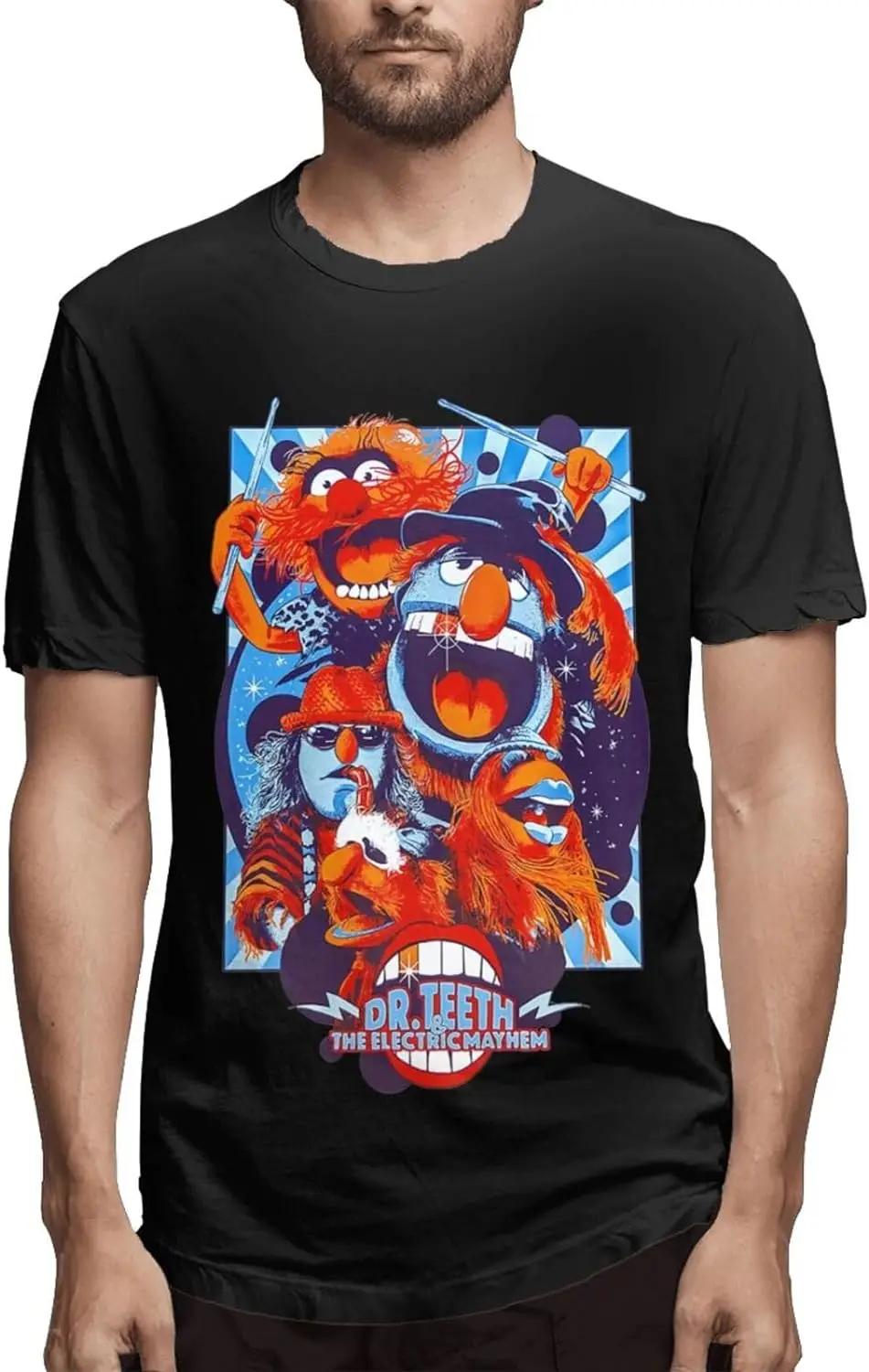 

T Shirt Man's Classic Cotton Tee Fashion Round Neck Short Sleeve Top Black