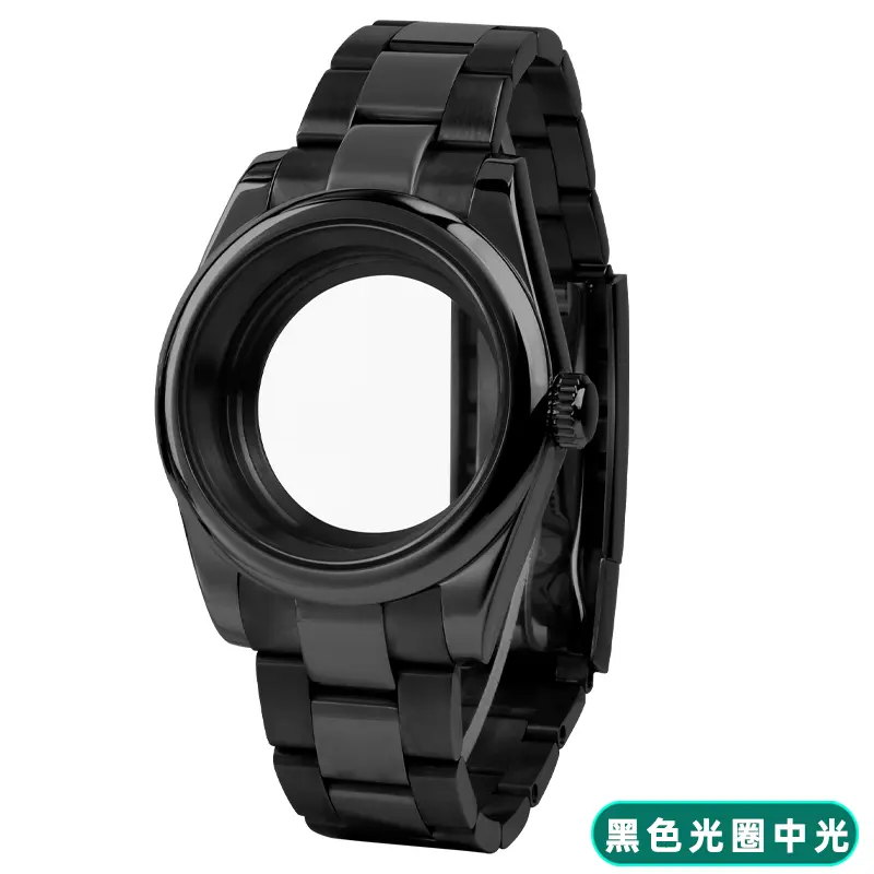 For Datejust Oyster Watch Case 36mm 39mm Stainless Steel Bracelet Strap Black silver Bezel Glass NH35 NH36 Movement Accessories - Image 6