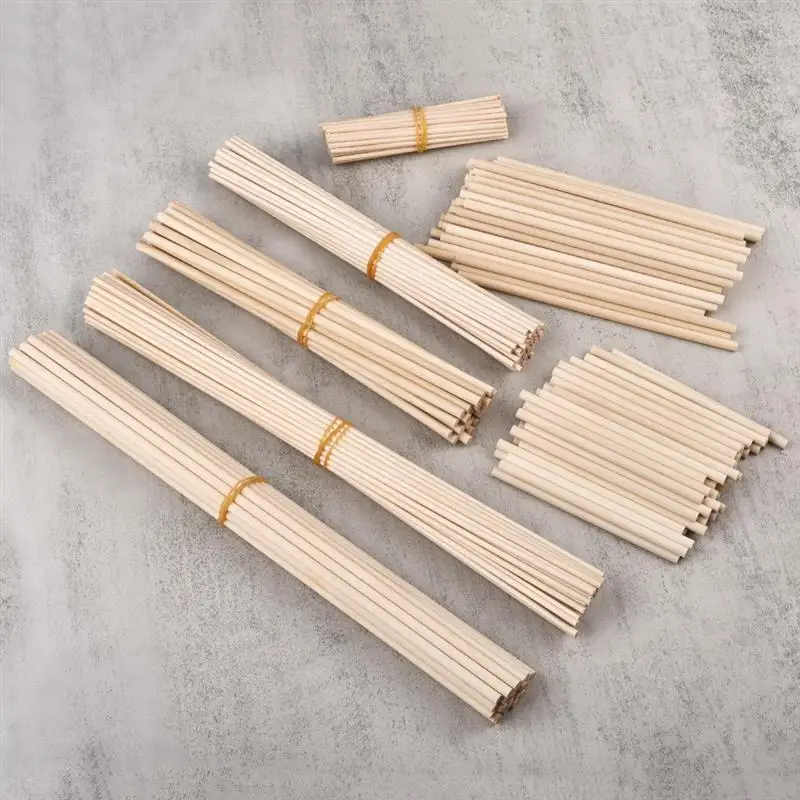 Description Picture 5 of itemRound Wooden Stick For Crafts Food Ice Lollies And Model Making Cake Dowel DIY Durable Dowel Building Model Woodworking Tool