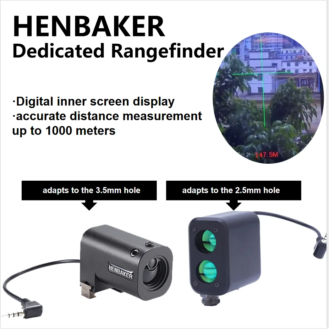 Henbaker-Special Night Vision Sight Instrument Digital Inner Screen Display Precise Rangefinder CY789 NV710S 1000 m laser rangefinder,laser distance meter