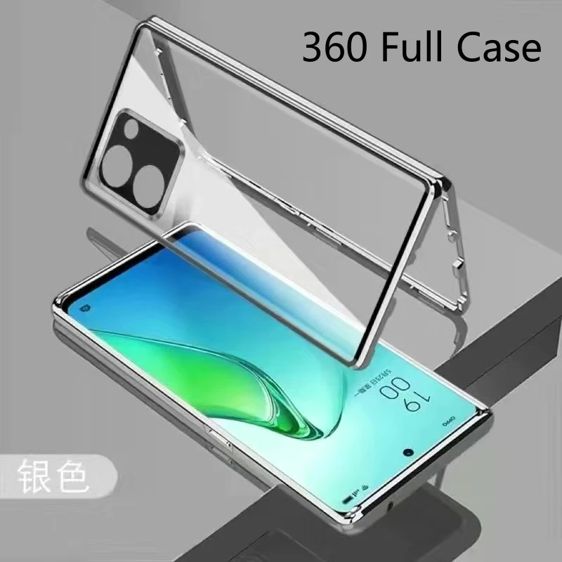360 Full Case with Double-Sided Magnetic Adsorption and Tempered Glass Protection