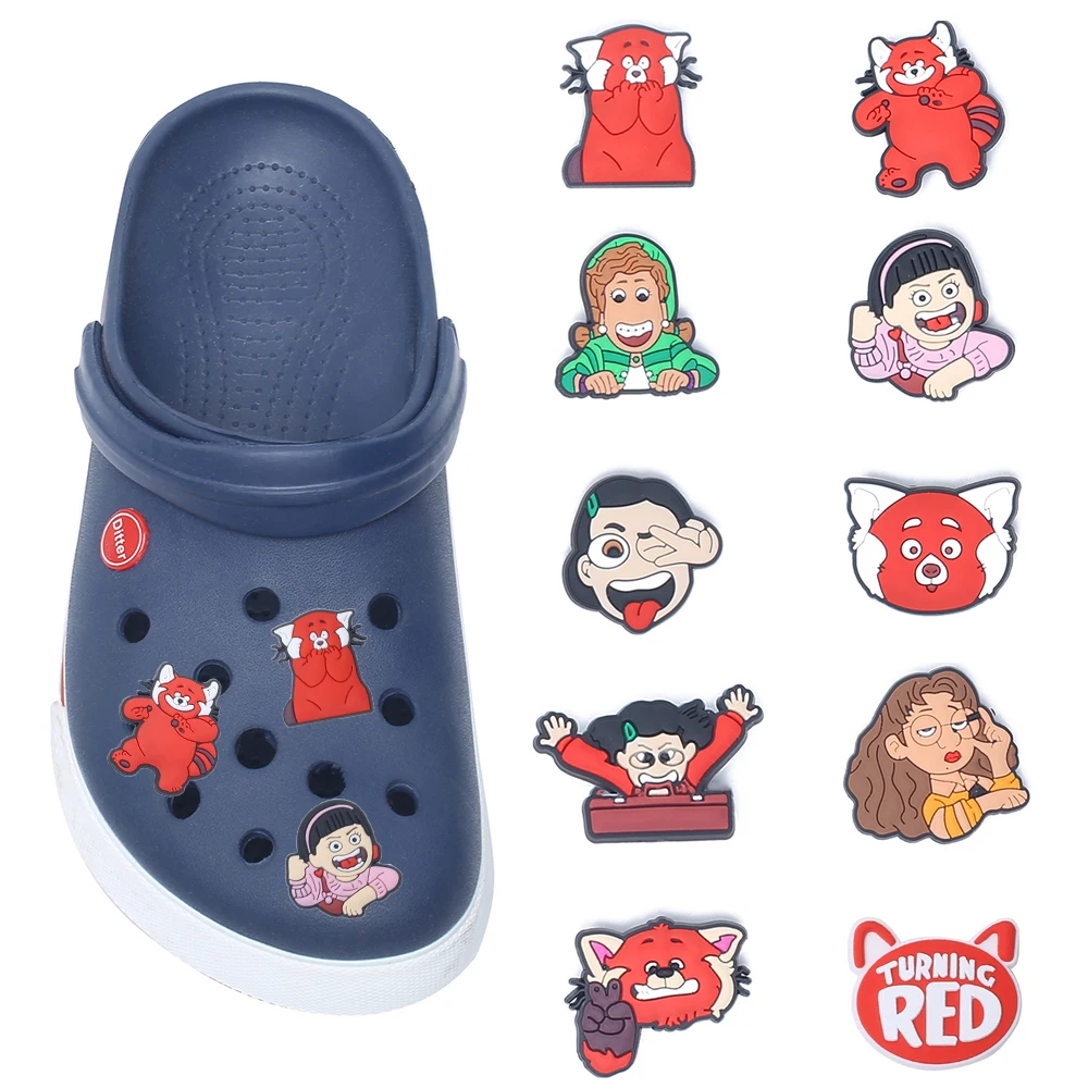 

Одиночная распродажа, 1 шт., поворотные красные Кроксы, подвески для обуви из ПВХ, подвески для обуви, украшение, пряжка, кроссовки для сада