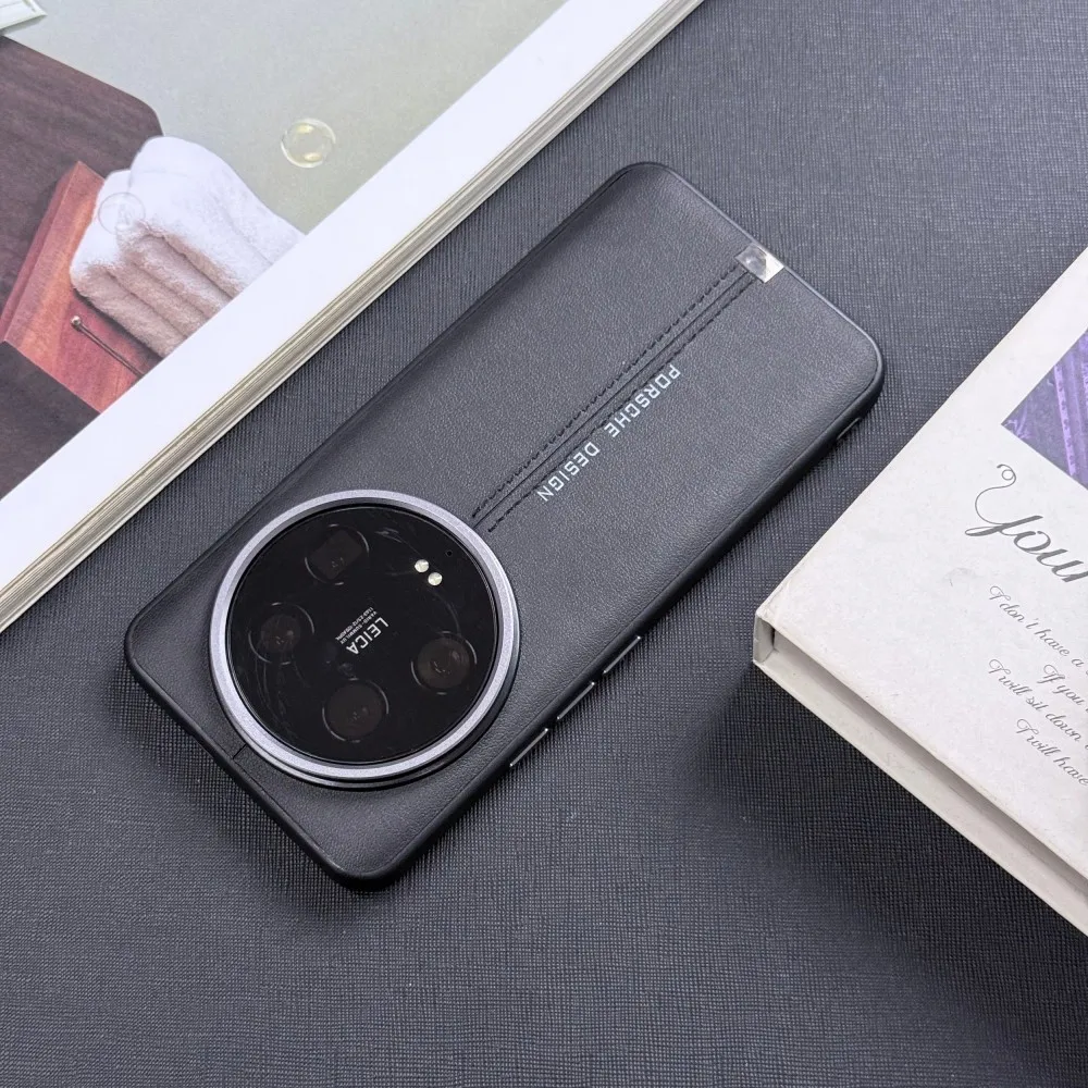 Luxury PU Leather Magnetic Wireless Charging Protective Back Cover Case