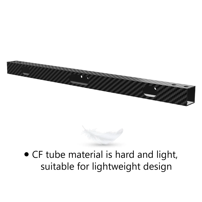 Tubo Quadrado de Fibra de Carbono Suave para Leve Cnc Voron 2.4 Impressora 3d Trident Cf-tube Mgn9 e Mgn12 1pc - Imagem 5