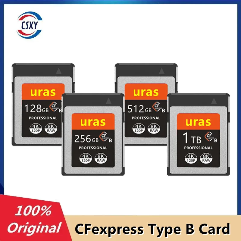 

URAS CFexpress TypeB Card 1TB 512GB 256GB 128GB CFE Memory Card XQD Upgrade Card CFE Card for Nikon Z6 Z7 Canon R5 1DX3 Original