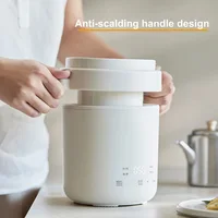 Casserole électrique multifonction 600 ml en céramique antiadhésive, cuiseur à riz rapide, boîte à lunch électrique portable, mini marmite électrique 5